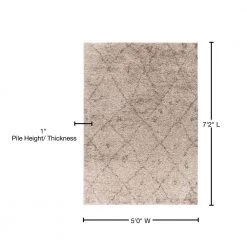 Madison Shag Moroccan Lattice Vanilla 5 ft. x 7 ft. Contemporary Argyle Area Rug by Well Woven 19 Madison Shag Moroccan Lattice Vanilla 5 ft. x 7 ft. Contemporary Argyle Area Rug by Well Woven -Linon Home Decor Sales vanilla well woven area rugs 70625 76 1000