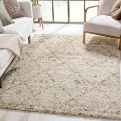 Madison Shag Moroccan Lattice Vanilla 5 ft. x 7 ft. Contemporary Argyle Area Rug by Well Woven 14 Madison Shag Moroccan Lattice Vanilla 5 ft. x 7 ft. Contemporary Argyle Area Rug by Well Woven -Linon Home Decor Sales vanilla well woven area rugs 70625 c3 1000