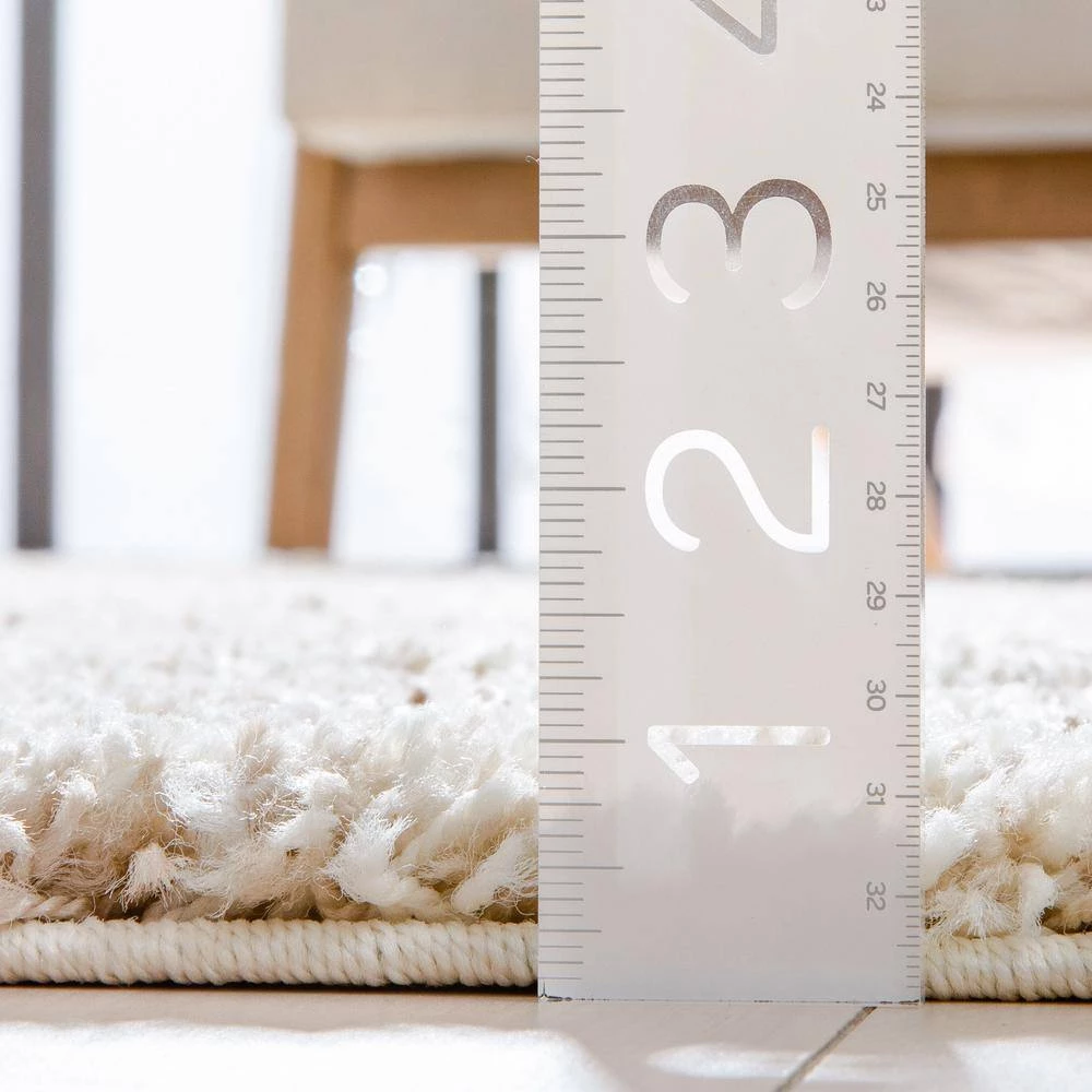 Madison Shag Moroccan Lattice Vanilla 5 ft. x 7 ft. Contemporary Argyle Area Rug by Well Woven 10 Madison Shag Moroccan Lattice Vanilla 5 ft. x 7 ft. Contemporary Argyle Area Rug by Well Woven - Image 8