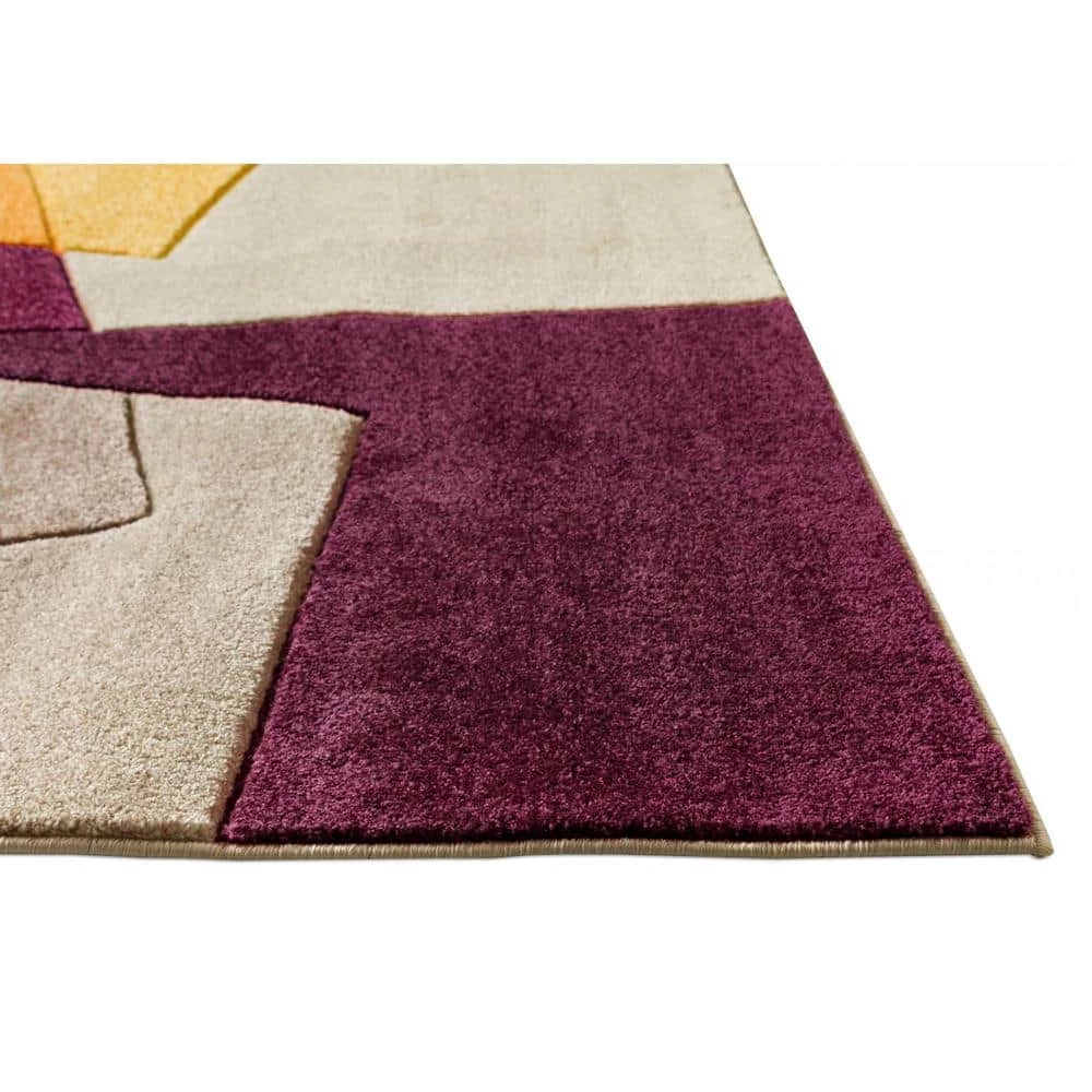 Ruby Bombay Violet 5 ft. x 7 ft. Mid-Century Modern Geometric Area Rug by Well Woven 7 Ruby Bombay Violet 5 ft. x 7 ft. Mid-Century Modern Geometric Area Rug by Well Woven - Image 5