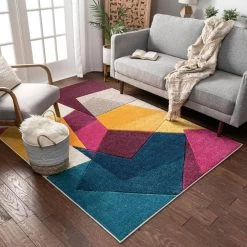 Ruby Bombay Violet 5 ft. x 7 ft. Mid-Century Modern Geometric Area Rug by Well Woven 15 Ruby Bombay Violet 5 ft. x 7 ft. Mid-Century Modern Geometric Area Rug by Well Woven -Linon Home Decor Sales violet well woven area rugs ru 28 5 76 1000