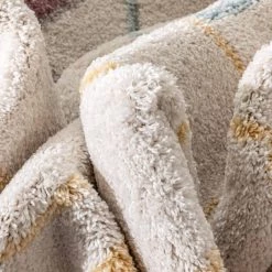 WHOA Prism White Geometric Distressed Scandinavian 3D Textured 5 ft. 3 in. x 7 ft. 3 in. Area Rug by Well Woven -Linon Home Decor Sales white well woven area rugs wh 42 5 4f 1000