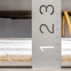 WHOA Prism White Geometric Distressed Scandinavian 3D Textured 5 ft. 3 in. x 7 ft. 3 in. Area Rug by Well Woven -Linon Home Decor Sales white well woven area rugs wh 42 5 fa 1000